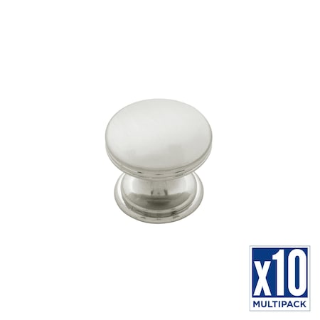 Hickory Hardware Knob 1-3/8 Inch Diameter, 10PK P2142-SN-10B